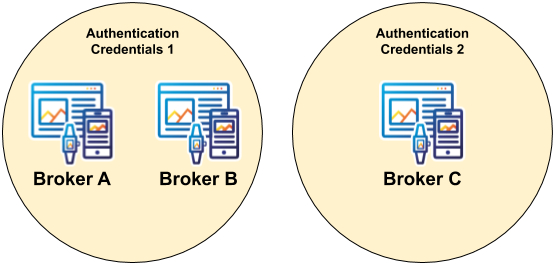 Data Isolation within Authentication Credentials